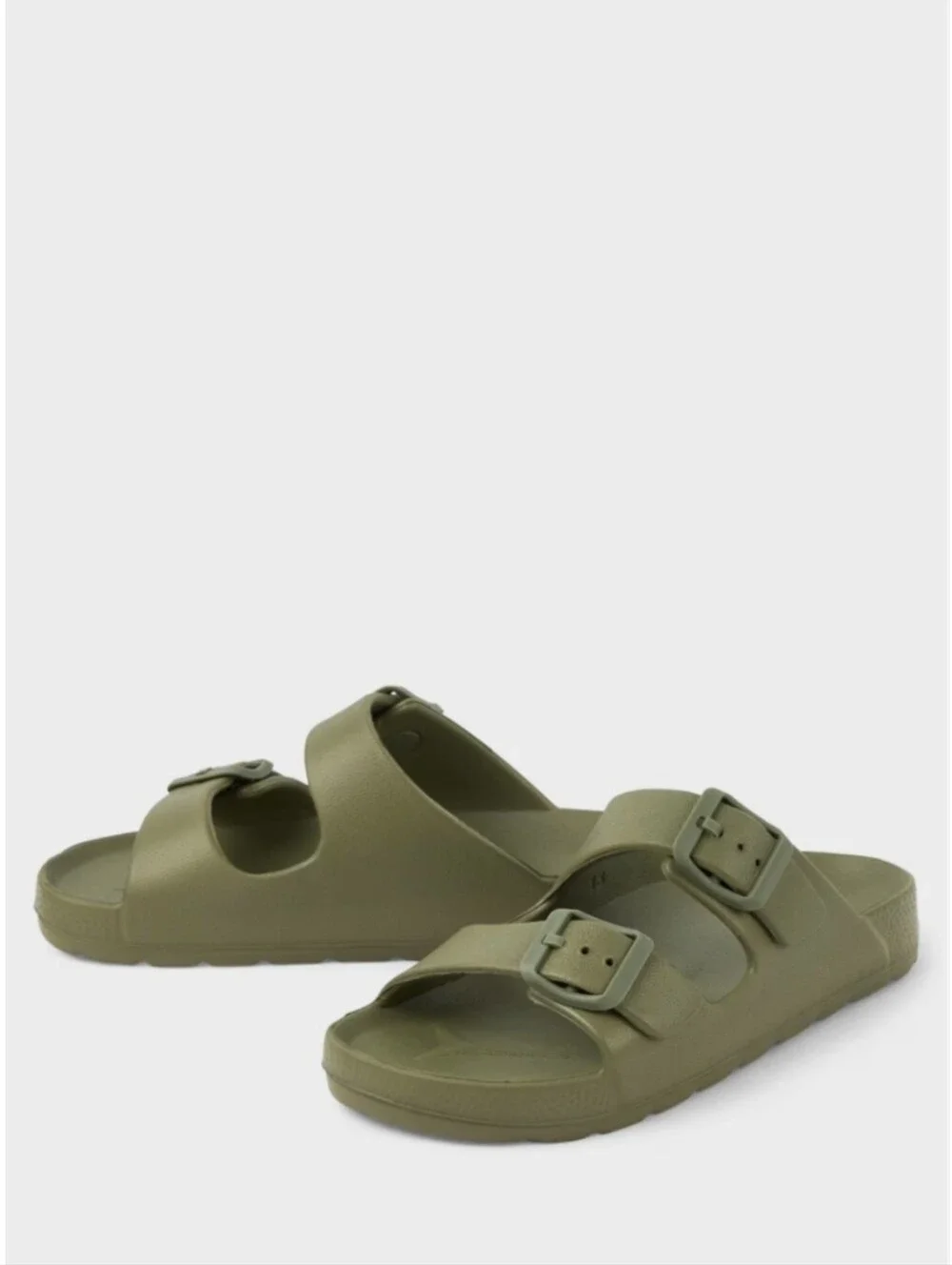 Like New Children'sPlace  Sz.4 Kids Olive Green Double-Buckle Sandals